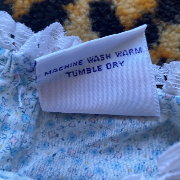 Vintage Nanas Pet floral print embroidered long sleeve tie long sleeve dress - Picture 8 of 11